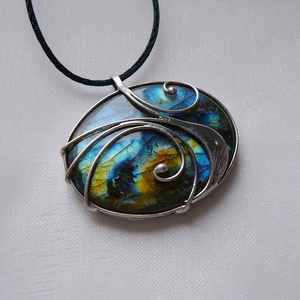 Labradorit medál - ékszer - nyaklánc - medál - Meska.hu