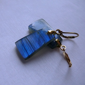 Labradorit fülbevaló - Meska.hu