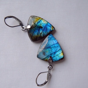 Labradorit fülbevaló - Meska.hu