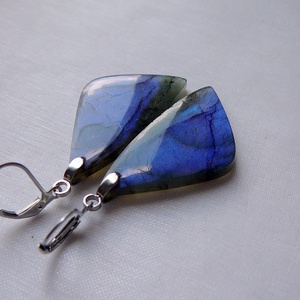 Labradorit fülbevaló - Meska.hu