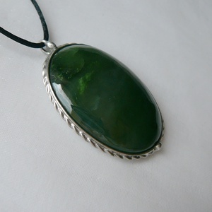 Nefrit medál, Ékszer, Nyaklánc, Medálos nyaklánc, Ékszerkészítés, Fémmegmunkálás, MESKA