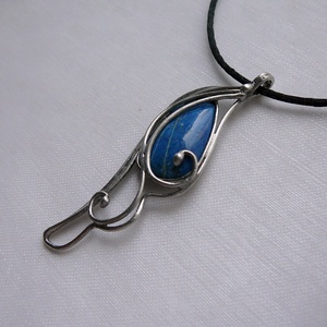 Lápisz lazuli szárny medál - Meska.hu