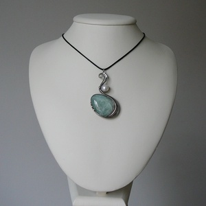 Akvamarin medál - ékszer - nyaklánc - medálos nyaklánc - Meska.hu