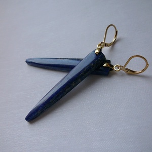 Lápisz lazuli fülbevaló, Ékszer, Fülbevaló, Lógó fülbevaló, Ékszerkészítés, MESKA