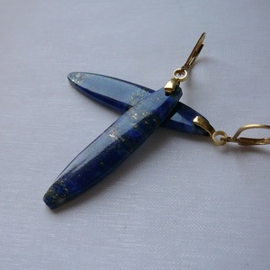 Lápisz lazuli fülbevaló - ékszer - fülbevaló - lógó fülbevaló - Meska.hu