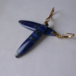 Lápisz lazuli fülbevaló, Ékszer, Fülbevaló, Lógó fülbevaló, Ékszerkészítés, MESKA