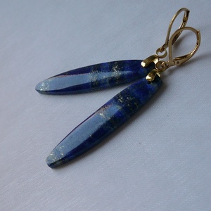 Lápisz lazuli fülbevaló - ékszer - fülbevaló - lógó fülbevaló - Meska.hu