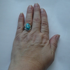 Türkiz gyűrű - ékszer - gyűrű - szoliter gyűrű - Meska.hu