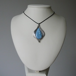 Kék opál medál - ékszer - nyaklánc - medálos nyaklánc - Meska.hu