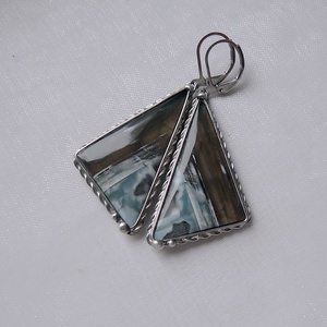 Kék opál fülbevaló - ékszer - fülbevaló - lógó fülbevaló - Meska.hu