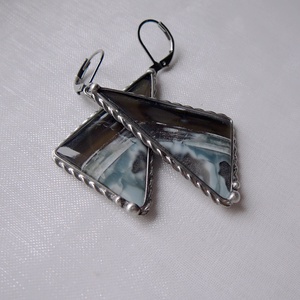 Kék opál fülbevaló - ékszer - fülbevaló - lógó fülbevaló - Meska.hu