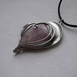 Kunzit szív medál - Meska.hu