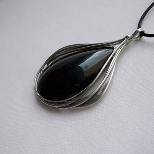 Szivárvány obszidián medál - Meska.hu