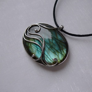 Labradorit medál - ékszer - nyaklánc - medál - Meska.hu