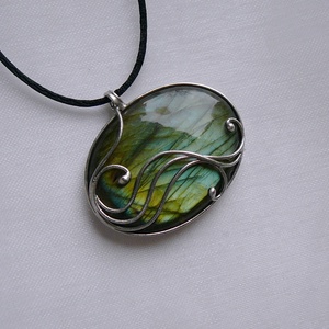 Labradorit medál - ékszer - nyaklánc - medál - Meska.hu