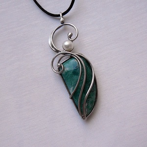 Moha achát medál - ékszer - nyaklánc - medálos nyaklánc - Meska.hu