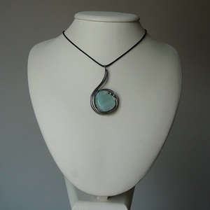 Zöld kalcit medál - ékszer - nyaklánc - medálos nyaklánc - Meska.hu