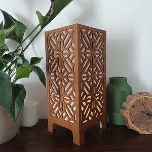 Fából készült éjjeli lámpa állítható fényerővel - Meska.hu