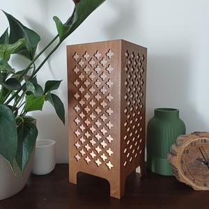 Fából készült éjjeli lámpa állítható fényerővel - Meska.hu