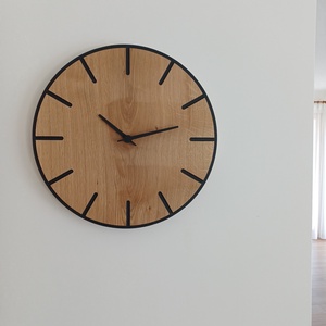 Tölgyfa falióra 35cm fekete - otthon & életmód - dekoráció - fali és függő dekoráció - falióra & óra - Meska.hu