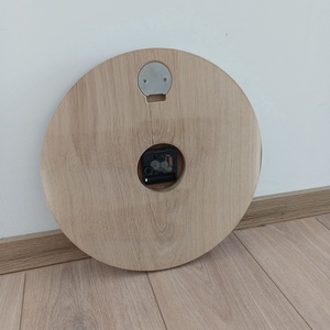 Tölgyfa falióra 35cm fekete - otthon & életmód - dekoráció - fali és függő dekoráció - falióra & óra - Meska.hu