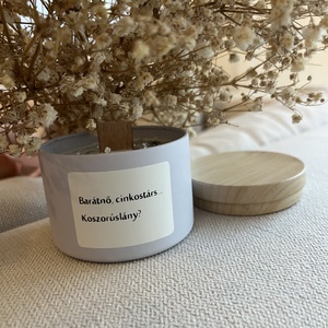 Koszorúslány felkérő, egyedi feliratos kézműves szójaviasz gyertya - Meska.hu