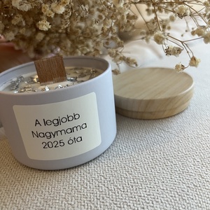 Bababejelentő egyedi feliratos kézműves szójaviasz gyertya - Meska.hu