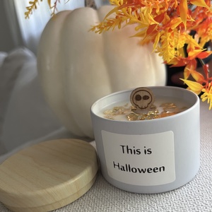Halloween egyedi feliratos és kanócos kézműves szójaviasz gyertya - Meska.hu