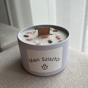 Karácsonyi egyedi feliratos kézműves szójaviasz gyertya - otthon & életmód - gyertya, illat, aroma - gyertya - Meska.hu
