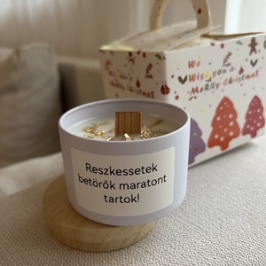 Reszkessetek betörők maratont tartok - Díszdobozos karácsonyi egyedi feliratos  szójaviasz gyertya - Meska.hu
