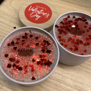 Valentin-napi egyedi feliratos kézműves szójaviasz gyertya - otthon & életmód - gyertya, illat, aroma - gyertya - Meska.hu