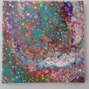 Színes galaxis, Művészet, Festmény, Akril, Festészet, MESKA