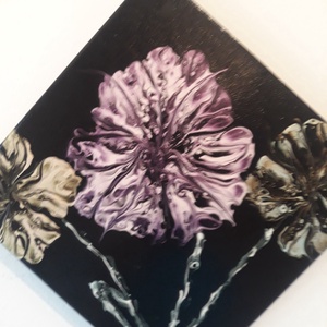 Gyöngyház virágok, Művészet, Festmény, Akril, Festészet, Festett tárgyak, MESKA