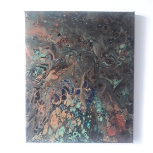 Hömpölygés, Művészet, Festmény, Akril, Festészet, Festett tárgyak, MESKA