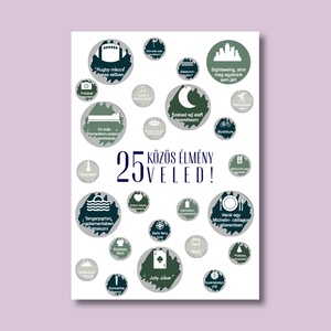 25 közös élmény veled kaparós poszter - A4 - otthon & életmód - papír, írószer - ajándékozás kellékei - ajándék sorsjegy - Meska.hu