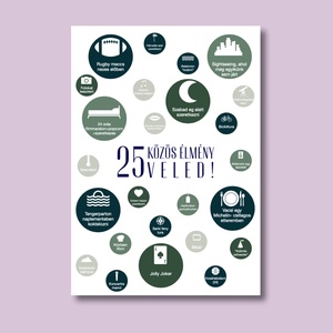 25 közös élmény veled kaparós poszter - A4 - otthon & életmód - papír, írószer - ajándékozás kellékei - ajándék sorsjegy - Meska.hu