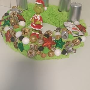 Grincses adventi koszorú  - karácsony - adventi díszek - adventi koszorú - Meska.hu