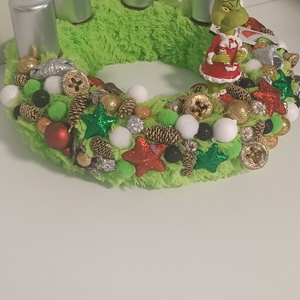 Grincses adventi koszorú  - karácsony - adventi díszek - adventi koszorú - Meska.hu