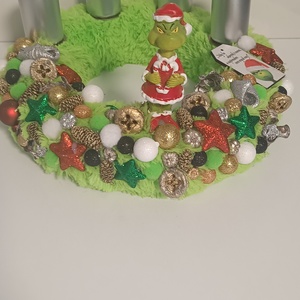 Grincses adventi koszorú  - karácsony - adventi díszek - adventi koszorú - Meska.hu