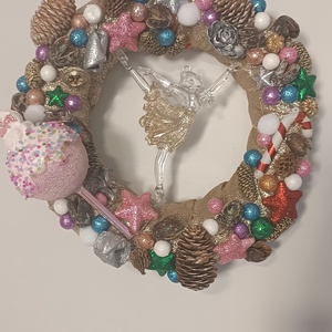 Balerina ajtódísz  - karácsony - karácsonyi lakásdekoráció - karácsonyi ajtódíszek - Meska.hu