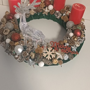 Adventi koszorú  - karácsony - adventi díszek - adventi koszorú - Meska.hu