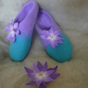 Nemez papucs - Lótusz - ruha & divat - cipő & papucs - papucs - Meska.hu