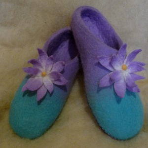 Nemez papucs - Lótusz - ruha & divat - cipő & papucs - papucs - Meska.hu