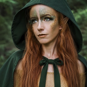 Kapucnis fantasy köpeny � zöld - Halloween, farsang, cosplay - Meska.hu