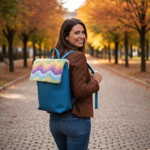 Puha bélésű hátizsák laptophoz - táska & tok - hátizsák - hátizsák - Meska.hu