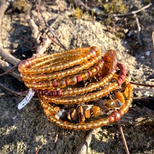 Tigrisszem Spirál Karkötő memóriadróton Méret: L/XL, tigris szem karperec, barna karkötő, nagy méret, duci lányoknak is! - ékszer - karkötő - memóriadrótos karkötő - Meska.hu
