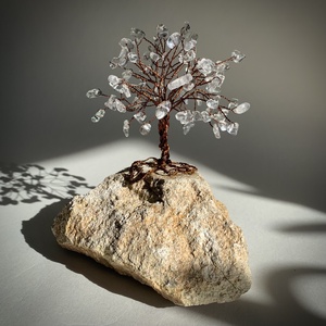 Szerencsefa kristályfa életfa Hegyikristály több mint 100 kristályból! - otthon & életmód - dekoráció - dísztárgy - Meska.hu