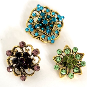 3 db Vintage BROSS az 1980-as évekből, gyönyörű elegáns strasszos kitűző, pin szövetkabátra, blúzra,  blézerre, Ékszer, Kitűző és Bross, Kitűző, Ékszerkészítés, Meska