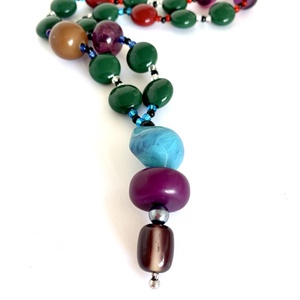 80 cm+8 cm-es olasz vintage nyaklánc az 1980-as évekből, hibátlan minőségi régi ékszer, retro nyakék eggyöngyökből - ékszer - ékszerszett - Meska.hu