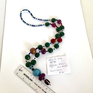 80 cm+8 cm-es olasz vintage nyaklánc az 1980-as évekből, hibátlan minőségi régi ékszer, retro nyakék eggyöngyökből - ékszer - ékszerszett - Meska.hu